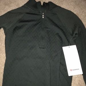 Lululemon Olive Green “Rest Less 1/2 zip” Size 2